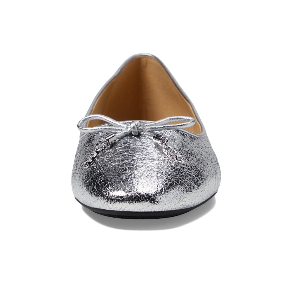 Michael Kors Nori Flex Silver Metallic Square Toe Ballet Flat New size 8.5 - Picture 3 of 13